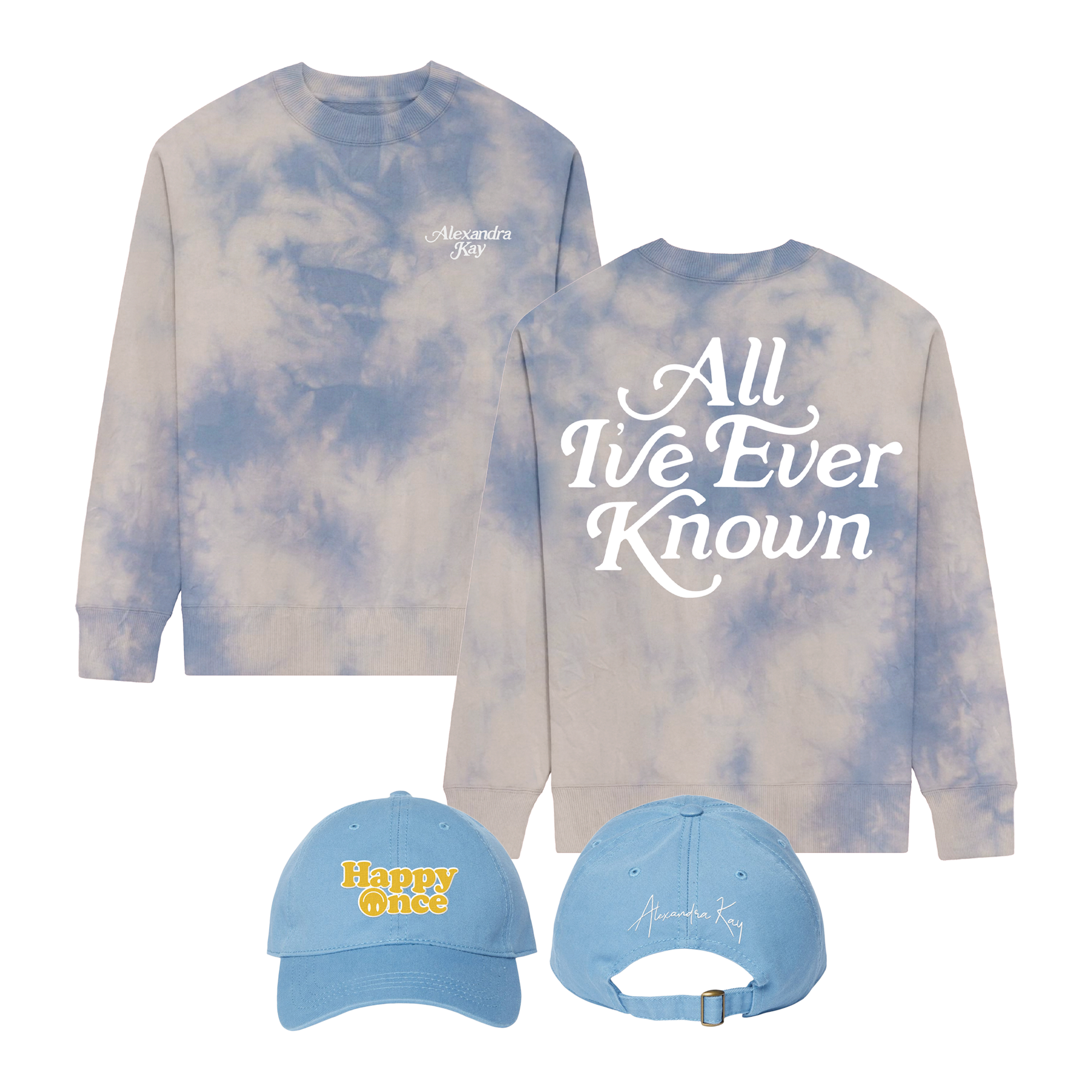 All I've Ever Known Crewneck + Happy Once Dad Hat Bundle