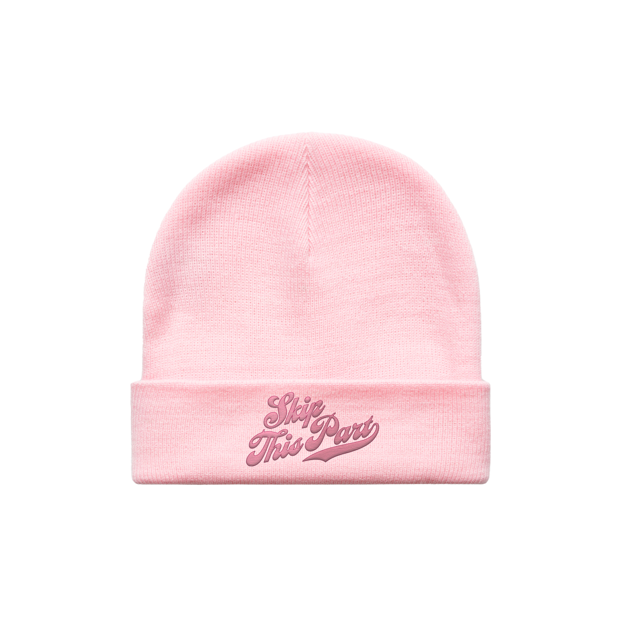 Skip This Part Pink Beanie