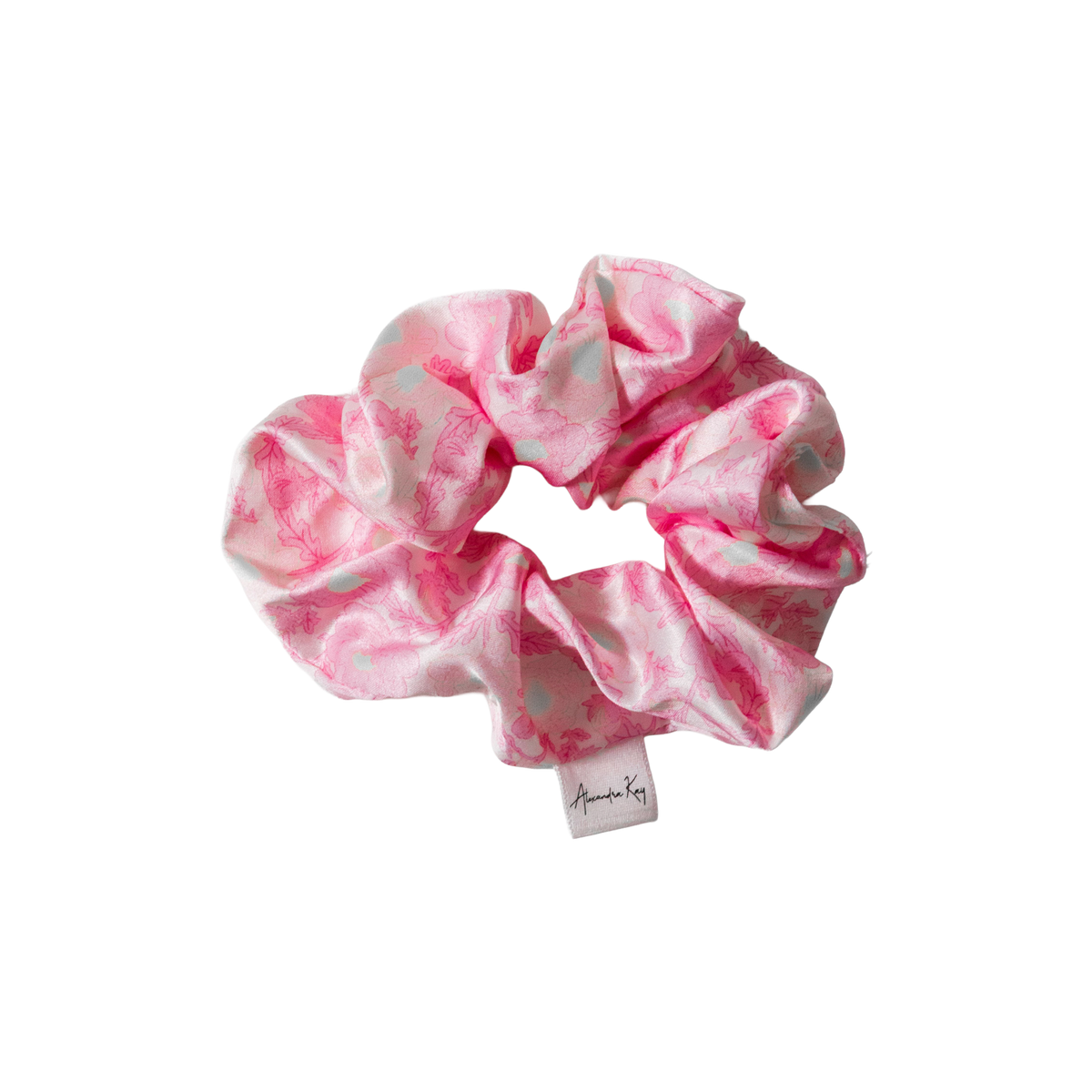 Jimmy Choo Logo Silk Scrunchie, Pink